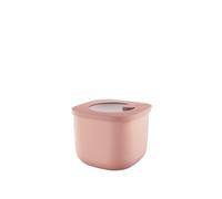 Guzzini - Kitchen Active Design, STORE&MORE BIO, Récipients hermétiques hauts pour réfrigérateur/congélateur/four à micro-ondes (S) - Rose Fleur de Pêcher, 12,2 x 12,2 x h9,8 cm | 750cc - 170722251