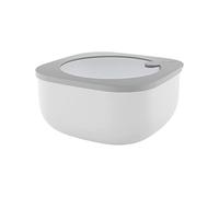 Guzzini - Kitchen Active Design, STORE&MORE, Récipient hermétique bas pour réfrigérateur/congélateur/micro-ondes (L) - Gris foncé, 19,5 x 19,5 x h9,3 cm | 1900 cc - 170704177