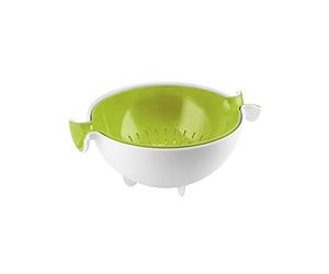 Guzzini, Lot Passoire Avec Bol Spin&Drain, 30 x 25 x h12,5 cm