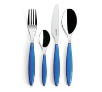 Guzzini Ménagère 24 pièces Feeling inox Bleu Méditerranée