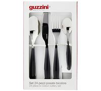Guzzini Ménagère Feeling – 24 pièces – Noire – 15,8 x 7,5 x h25,5 cm