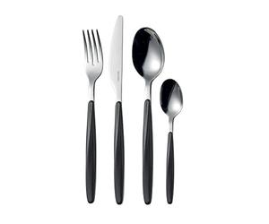 Guzzini, Ménagére 24 Pieces My Fusion, 16,8 x 7,5 x h25,5 cm, Noir