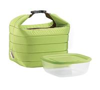 Guzzini, Petit Sac Isotherme A/Compartiment Fraicheur Handy, (Bag) 22 x 18 x h22 cm; (Container) 19,6 x 19,6 x h7 cm - 1400cc, Vert Pomme