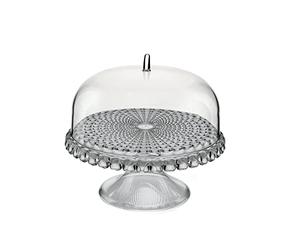 Guzzini, Petit Stand A' Gateau Avec Cloche 'Tiffany', Ø30 x h27 cm