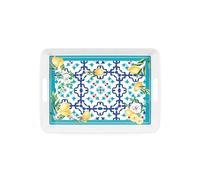 Guzzini - Plateau rectangulaire avec poignées en mélamine, Couleurs variées, Flower&Lemon'
