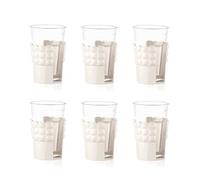 Guzzini -Set de 6 porte-gobelets universel- Made in Italy - 13,4 x 8 x h16,5cm