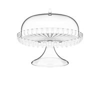 GUZZINI - Stand À Gâteau Avec Cloche "Dolcevita", Bio-Based Plastic, Mother of pearl, 31x31xh27