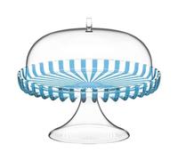 GUZZINI - Stand À Gâteau Avec Cloche "Dolcevita", Bio-Based Plastic, Turquoise, 31x31xh27