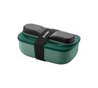 Guzzini Boîte à lunch Store&Go 900 ml set de 3 couverts inox 20×12×H7 cm Vert foncé