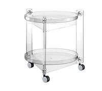 Guzzini, Table Cuisine A Roulettes Massoni, 66 x 63,5 cm, Blanc