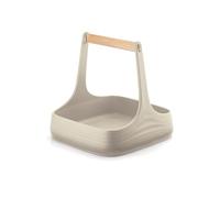 Guzzini - Tierra, All Together, Organisateur de Table en Plastique recyclé et Bois - Argile, 22x22xh22,5 cm - 17930079