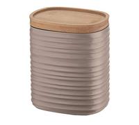 Guzzini Tierra Barattolo, Poliestereastic Recyclé Post-Consommé, Bambou, Gris tourterelle, Taille unique