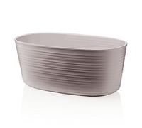 Guzzini - Tierra, Grand Vase en Plastique recyclé - Gris Taupe