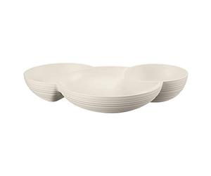 Guzzini - Tierra, Plat pour Apéritif - Blanc Lait, 29,5 x 21,4 x h5,2 cm - 171200156
