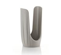 Guzzini - Tierra, Porte-gobelets en Plastique recyclé - Gris Taupe, ø9,5 x h18,5 cm - 197600158