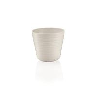 Guzzini - Tierra, Porte-Pot Simple en Plastique recyclé - Blanc Lait, Ø 12,8 x h12 cm | 1 l - 196200156