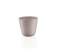 Guzzini - Tierra, Porte-Pot Simple en Plastique recyclé - Gris Taupe, Ø 12,8 x h12 cm | 1 l - 196200158