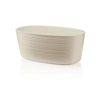 Guzzini - Tierra, Pot de Fleurs, Pot en Plastique recyclé, Couleur Argile
