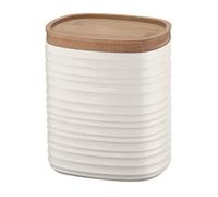 Guzzini - Tierra, Pot M avec Couvercle, fabriqué à partir de matériaux recyclés - Blanc Lait, 12.3 x 9.4 x h 15 cm | 1000 CC - 181800156