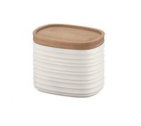 Guzzini - Tierra, Pot S avec Couvercle, Fabriqué à partir de Matériaux Recyclables - Blanc Lait, 12.3 x 9.4 x h 11 cm | 500 CC - 181801156