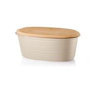 Guzzini - Tierra, Récipient à Pain avec Couvercle, en Plastique Recyclé - Argile, 31,5 x 16,5 x h12,9 | 3 LT - 19730079