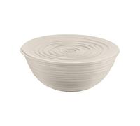 Guzzini - Tierra, Récipient L avec Couvercle en Plastique Recyclé, Bol - Gris Tourterelle, Ø 25xh10,8 cm | 3100ml - 175002158