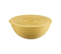 Guzzini - Tierra, Récipient L avec Couvercle en Plastique Recyclé, Bol - Jaune Moutarde, Ø 25xh10,8 cm | 3100ml - 175002206