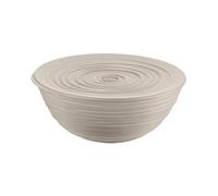 Guzzini - Tierra, Récipient M avec Couvercle en Plastique Recyclé, Bol - Gris Tourterelle, Ø 18xh7,8 cm | 1090ml - 175003158