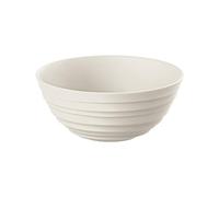 Guzzini Bol Tierra M – Plastique recyclé, Ø 18 × H 7,6 cm, 1090 ml – Blanc lait