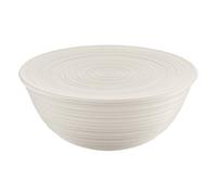 Guzzini - Bol Récipient XL Tierra, couvercle en plastique recyclé, blanc lait Ø 30xh13 cm, 5000 ml
