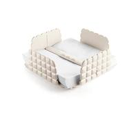 Guzzini - Tiffany, Porte-Serviettes Carré Horizontal avec Barre d'Arrêt pour Serviettes - Blanc Lait, 20 x 20 x h7,3cm - 198700156
