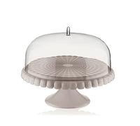 Guzzini - Tiffany, Présentoir à Gâteaux avec Cloche - Gris Tourterelle, Ø 36 x h28 cm - 199400158
