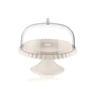 Guzzini - Tiffany, Présentoir à Gâteaux avec Petite Cloche, Moule à Gâteau avec Couvercle - Blanc Lait, Ø 30 xh 27 cm - 199401156