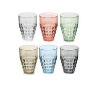 Guzzini - Tiffany, Set de 6 verres hauts en plastique - Multicolore, 27 x 9,5 x h16 cm | 510 cc - 22570352
