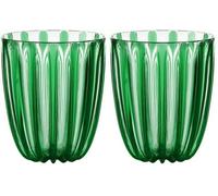 Guzzini - Verre Bas Dolcevita, Bio-Based Plastic, Emerald, 8,5x8,5xh10, Vert (Lot de 2)