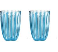 Guzzini - Verre Haut Dolcevita, Bio-Based Plastic, Turquoise, 8,7x8,7xh12,8 (Lot de 2)