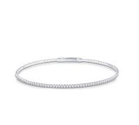 GV GIOIELLI DI VALENZA Bracelet rigide tennis homme avec diamants en or blanc 18 carats