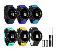 GVangel Bracelet de rechange en silicone souple compatible avec montre connectée Garmin Forerunner 220/230/235/620/630/735XT/235 Lite Unisexe, 6-2.