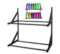 Gvblkq 3D Printer Filament Storage Rack, Double Layer Wall Mounted Organizer Shelf, Space Saving Display Holder for Filament Rolls, Suitable for Workshop, Studio, Enterprise, Home,16.93x8.27x15.75 in