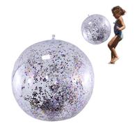 Gvblkq Ballon de plage à confettis | Boules de piscine à confettis de 40,6 cm | Grandes boules de plage de 40,6 cm pour, cadeaux de fête de piscine, transparent et réutilisable