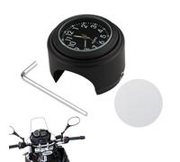 Gvblkq Bicycle Handlebar Clock - Accurate Waterproof Temperature Meter, Glow in The Dark Shockproof Quartz, Anti Slip Vibration Dampening Mount, Ideal for Mountain Biking Or Workplace Commute