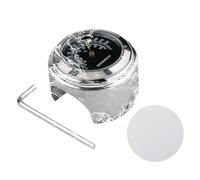 Gvblkq Bicycle Handlebar Clock - Accurate Waterproof Temperature Meter, Glow in The Dark Shockproof Quartz, Anti Slip Vibration Dampening Mount, Ideal for Mountain Biking Or Workplace Commute