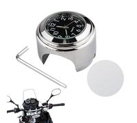 Gvblkq Bicycle Handlebar Clock - Accurate Waterproof Temperature Meter, Glow in The Dark Shockproof Quartz, Anti Slip Vibration Dampening Mount, Ideal for Mountain Biking Or Workplace Commute