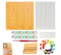 Gvblkq Blocking Board for Crocheting, 9.25x9.25in Square Wooden Mat Large Practical Blocking Kit for Stretching Knitting Crochet Projects Shape Retention Crafting Tool