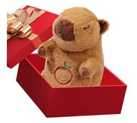 Gvblkq Calming Plush, Weighted Stuffed Animal for Adults Focus, Gentle Light Sound Machine System, Therapeutic Sensory Relief Toy, Home Office Desk Decoration, Huggable Cute Realistic Capybara