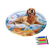 Gvblkq Cat Water Play Mat, Pet Cooling Mat for Hot Weather, PVC Cool Comfortable Design, Interactive Play Pad for Indoor Outdoor Use, Suitable for Dogs and Cats, 100cm