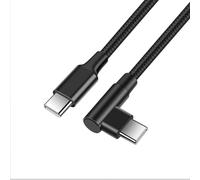 Gvblkq Charging Cable - Right Angle Fast Data Transfer USB Cord, Phone Laptop Tablet Computer Charger, Work School Car Office Travel Supply, Black Medium Size For Power Delivery Mobile Device Use