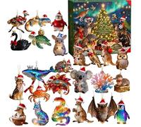 Gvblkq Compte à rebours de Noël - Pendentif koala 24 jours - Joli calendrier avec pendentif - Pour les tout-petits, les adolescents, les adultes, les filles, les vacances, les vacances, la salle de