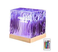 Gvblkq Cube Projector Lamp, Compact 16 Color Changing Light, Remote Control Table Light, Ambient Bedroom Night Lights, Home Decor Gadget, Classroom School, Living Room, Kitchens, Entryway Lighting