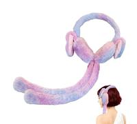 Gvblkq Ear Warmers, Bunny Style Muffs, Winter Warming Gear, Folding Band Function, Thermal Protection Item, Soft Product, Large Size For Ladies Kids Sports Fans Outdoors Cold Days Snow Activities